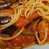 ナスのトマトパスタ